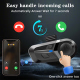Wireless Motorcycle Helmet Headset Hands-free Call Phone Motorcycle Waterproof Earphone Music Player Moto Helmet