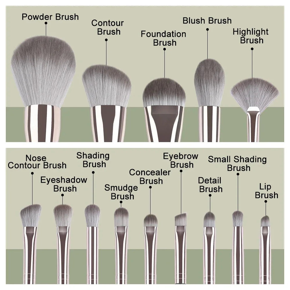 14pcs Makeup brush set Soft and fluffy makeup tools Cosmetics full set eye shadow brush powder blusher brush beauty makeup brush