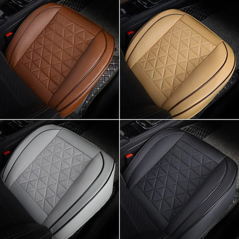 New Front Car Seat Cover PU Leather Cars Seat Cushion Automobiles Seat Protector Universal Car Chair Pad Mat Auto Accessories