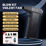 Violent Fan 400000RPM Powerful Air Blower Vacuum Dust Cleaner Type-C Charging Strong Winds 53m/s Brushless Turbo Jet Blower ﻿