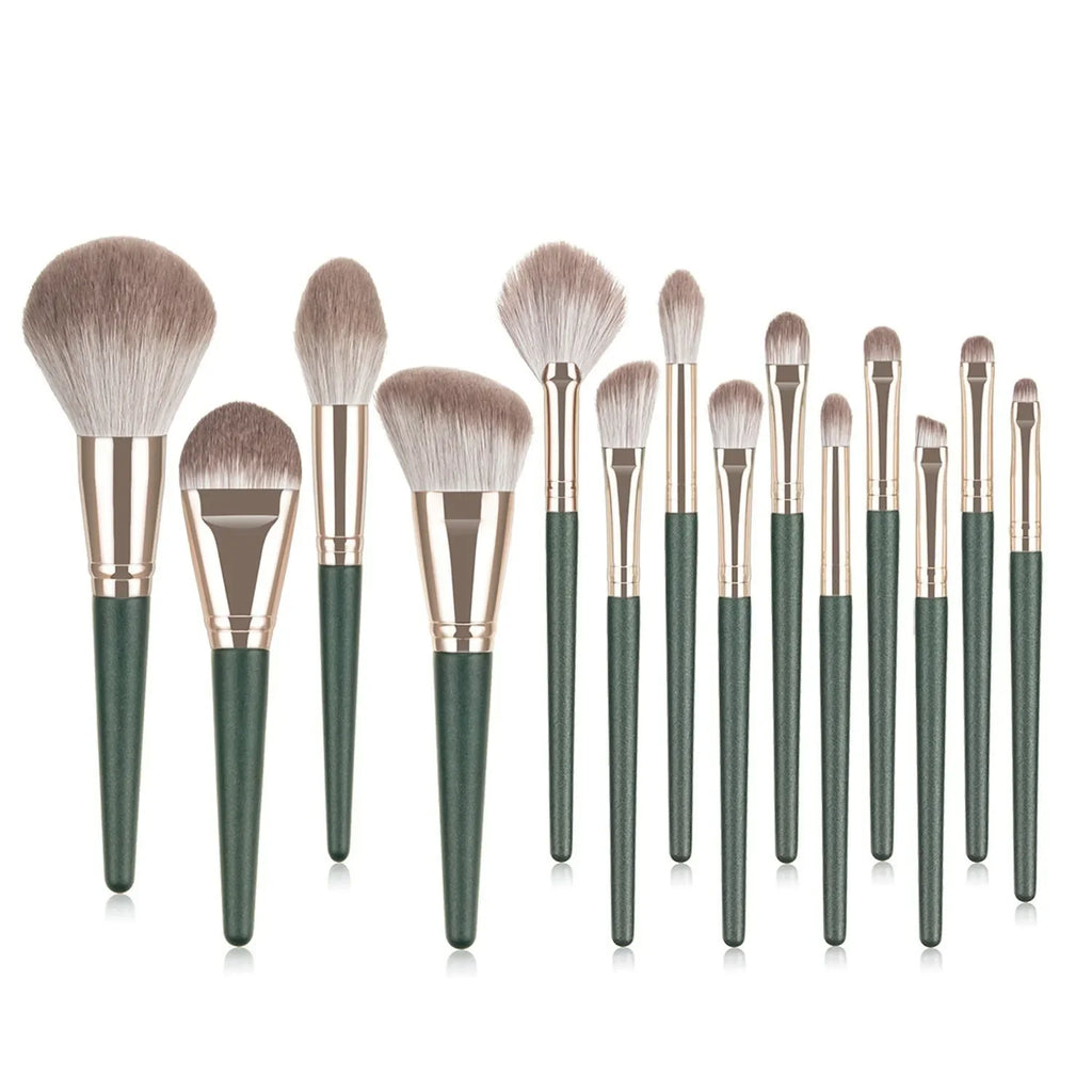 14pcs Makeup brush set Soft and fluffy makeup tools Cosmetics full set eye shadow brush powder blusher brush beauty makeup brush