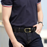 Genuine Leather For Men's High Quality Buckle Jeans Cowskin Casual Belts Business Cowboy Waistband Male Fashion Designer 2024New