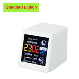 Smart Weather Clock, WIFI Weather Station for Accurate Forecasts and Bitcoin Monitoring, Creative Digital Ornaments for Desktop