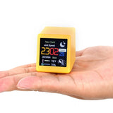 Smart Weather Clock, WIFI Weather Station for Accurate Forecasts and Bitcoin Monitoring, Creative Digital Ornaments for Desktop