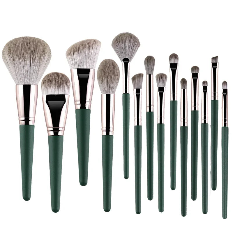 14pcs Makeup brush set Soft and fluffy makeup tools Cosmetics full set eye shadow brush powder blusher brush beauty makeup brush