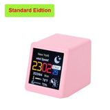 Smart Weather Clock, WIFI Weather Station for Accurate Forecasts and Bitcoin Monitoring, Creative Digital Ornaments for Desktop