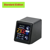 Smart Weather Clock, WIFI Weather Station for Accurate Forecasts and Bitcoin Monitoring, Creative Digital Ornaments for Desktop
