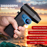 Violent Fan 400000RPM Powerful Air Blower Vacuum Dust Cleaner Type-C Charging Strong Winds 53m/s Brushless Turbo Jet Blower ﻿