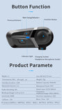Wireless Motorcycle Helmet Headset Hands-free Call Phone Motorcycle Waterproof Earphone Music Player Moto Helmet