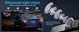 Aprilboy 4K WIFI Dash Cam 2160P Car DVR Support front & rear lens Auto Car Camera with Night Vision G-Sensor 24H Parking Monitor