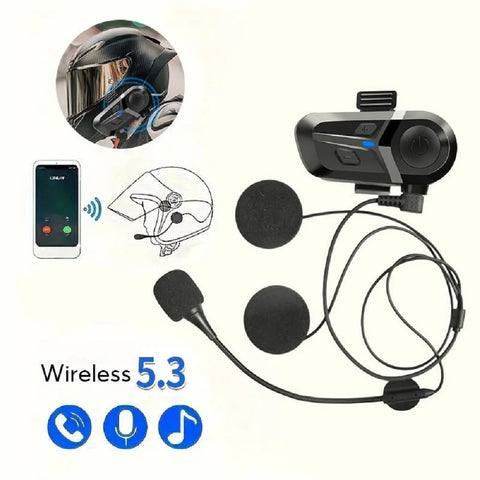 Wireless Motorcycle Helmet Headset Hands-free Call Phone Motorcycle Waterproof Earphone Music Player Moto Helmet