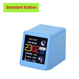 Smart Weather Clock, WIFI Weather Station for Accurate Forecasts and Bitcoin Monitoring, Creative Digital Ornaments for Desktop
