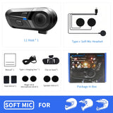Wireless Motorcycle Helmet Headset Hands-free Call Phone Motorcycle Waterproof Earphone Music Player Moto Helmet