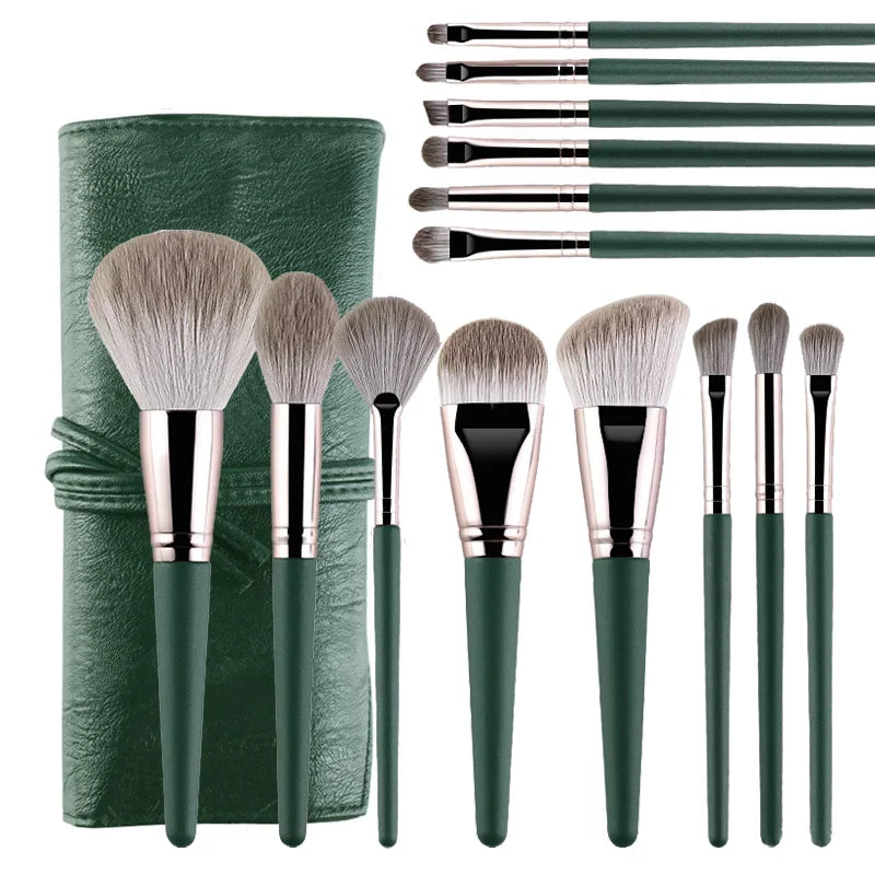 14pcs Makeup brush set Soft and fluffy makeup tools Cosmetics full set eye shadow brush powder blusher brush beauty makeup brush