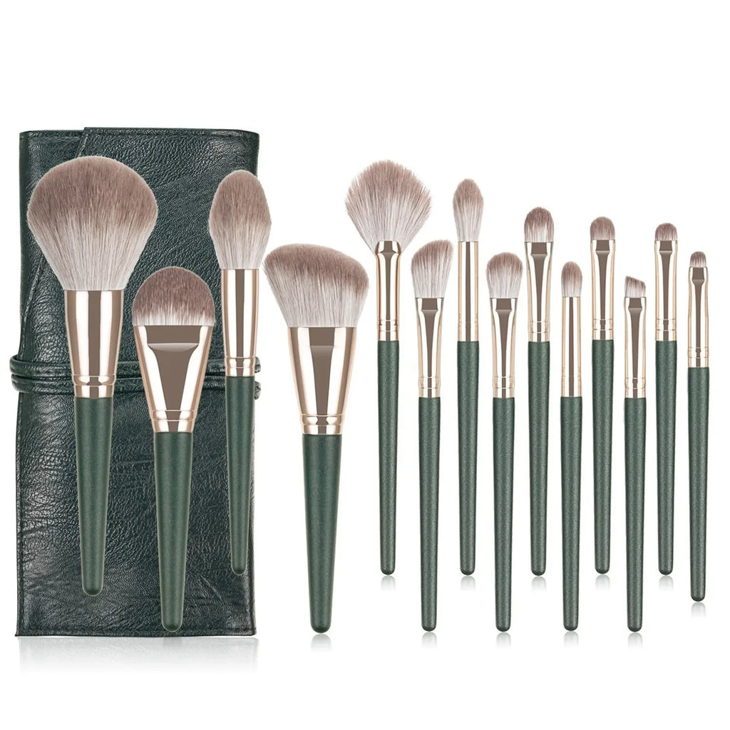 14pcs Makeup brush set Soft and fluffy makeup tools Cosmetics full set eye shadow brush powder blusher brush beauty makeup brush